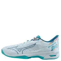 Mizuno Wave Exceed Tour 5 Ac White/turquoise/moroccan Blue Blå