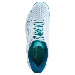 Mizuno Wave Exceed Tour 5 Ac White/turquoise/moroccan Blue Blå