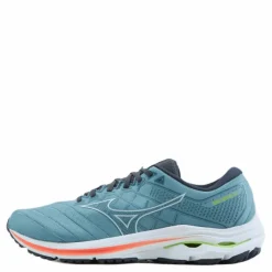 Wave Inspire 18 Smoke Blue/white/neon Flame*Mizuno Sale