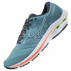 Wave Inspire 18 Smoke Blue/white/neon Flame*Mizuno Sale
