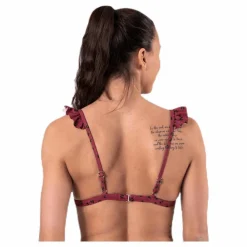Wikolia Frill Top Patterned/Red*Waikani Beachwear Outlet