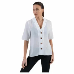 Only Winner Button Shirt White Vit Outlet
