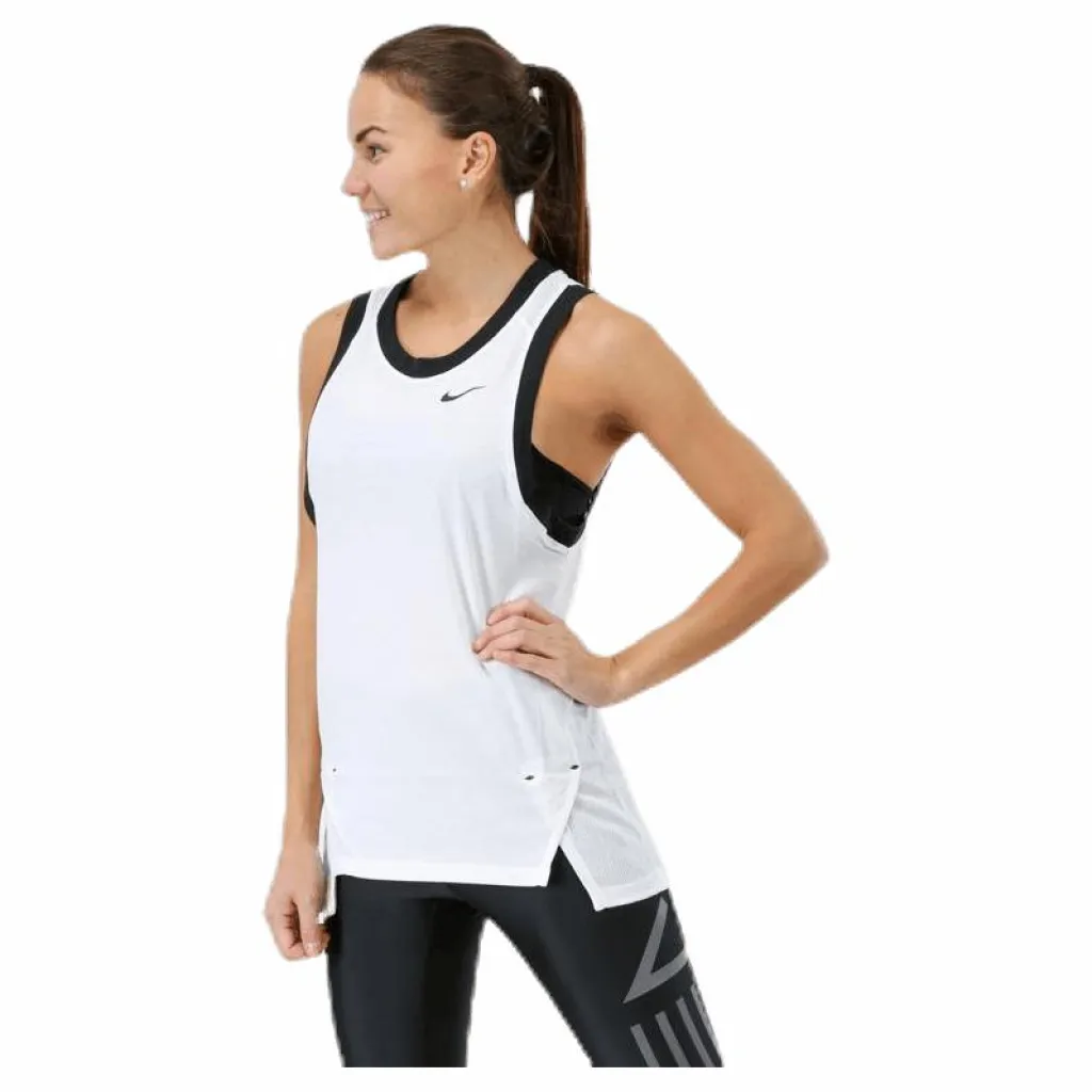 Nike Women's Elite Tank Vit och Svart Clearance