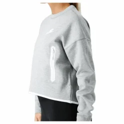 Nike Women's Tech Fleece Crew Dk Grå Discount