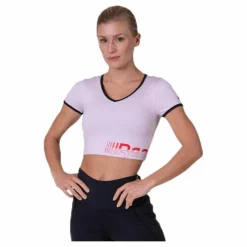 Reebok Wor Myt Bralette Tee White Lila New