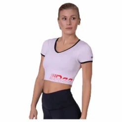 Reebok Wor Myt Bralette Tee White Lila New