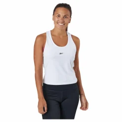 Reebok Wor Poly Tank White Vit Clearance