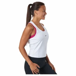 Reebok Wor Poly Tank White Vit Clearance