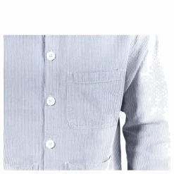 Dedicated Worker Jacket Sala Thin Stripes Blue Blå Outlet