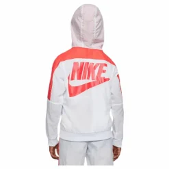Nike Woven Front Zip Training Junior Grey Vit Clearance
