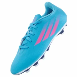 adidas X Speedflow.4 Flexible Ground Boots Sky Rush / Team Shock Pink / Legacy Indigo Blå