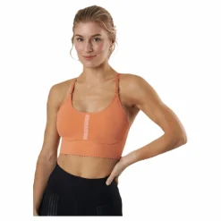 Nike Yoga Indy Eyelet Light Bra Orange Clearance