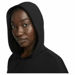 Nike Yoga Jersey Crop Hoodie Black Svart New