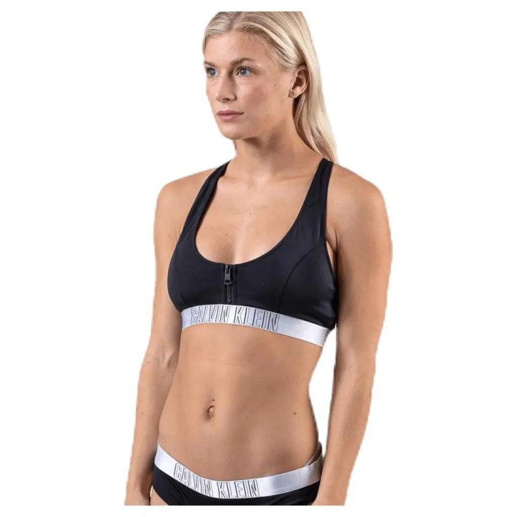 Zip Bralette-Rp Black*Calvin Klein Clearance