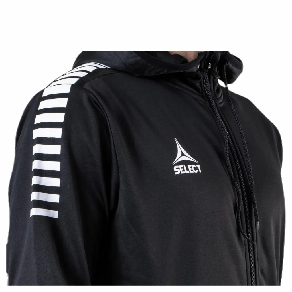 Select Zip Hoodie Monaco Black Svart
