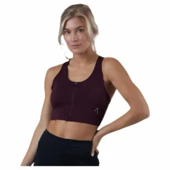Zip Sports Bra Red*BLACC Hot