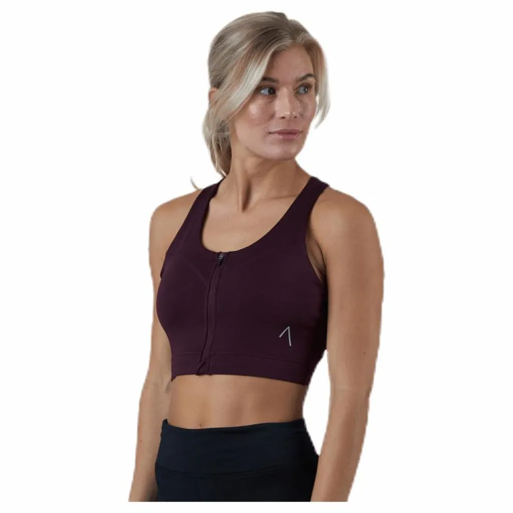 Zip Sports Bra Red*BLACC Hot